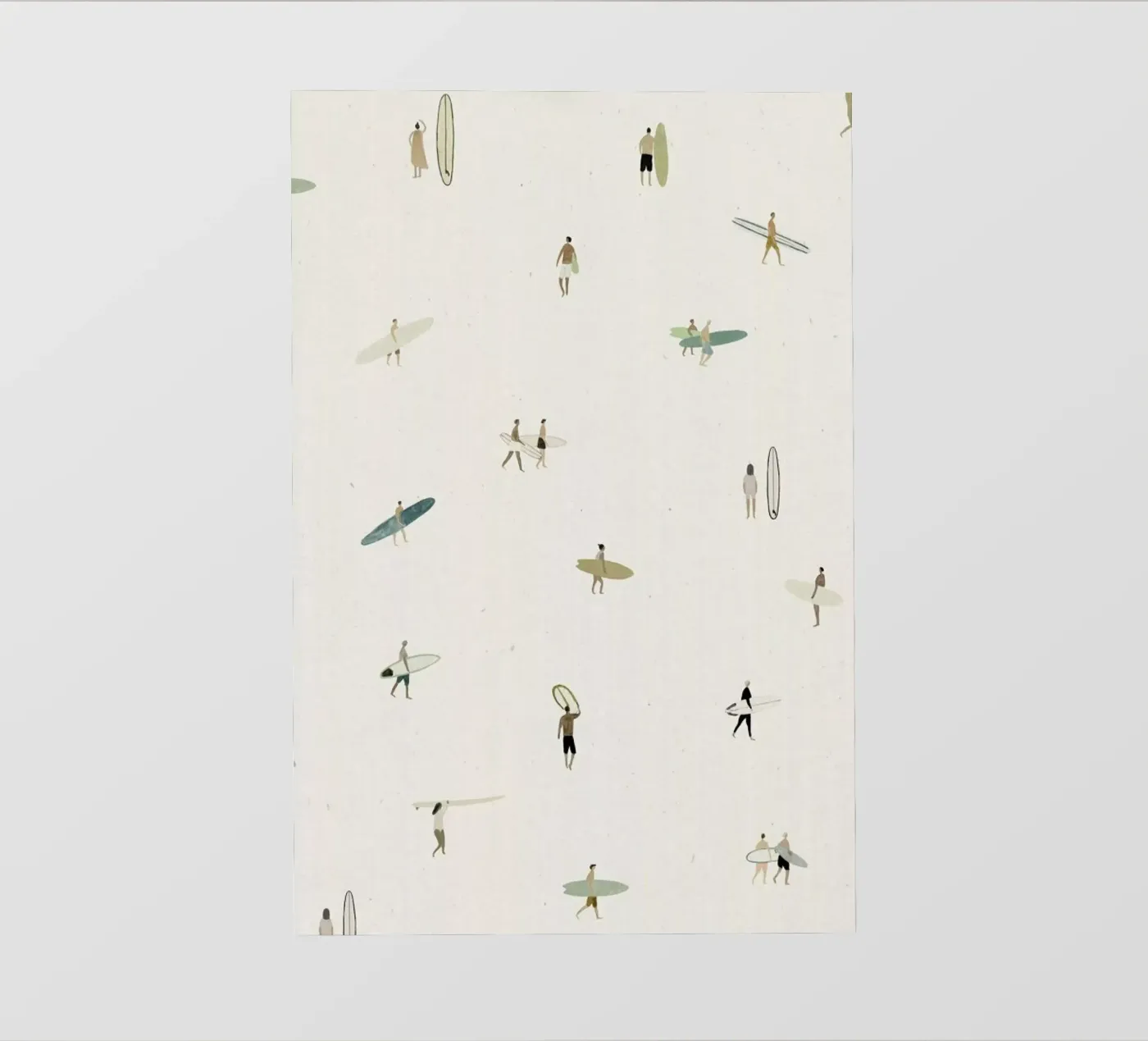 Tiny Surfers telo in pvc da Isabelle Vandeplassche