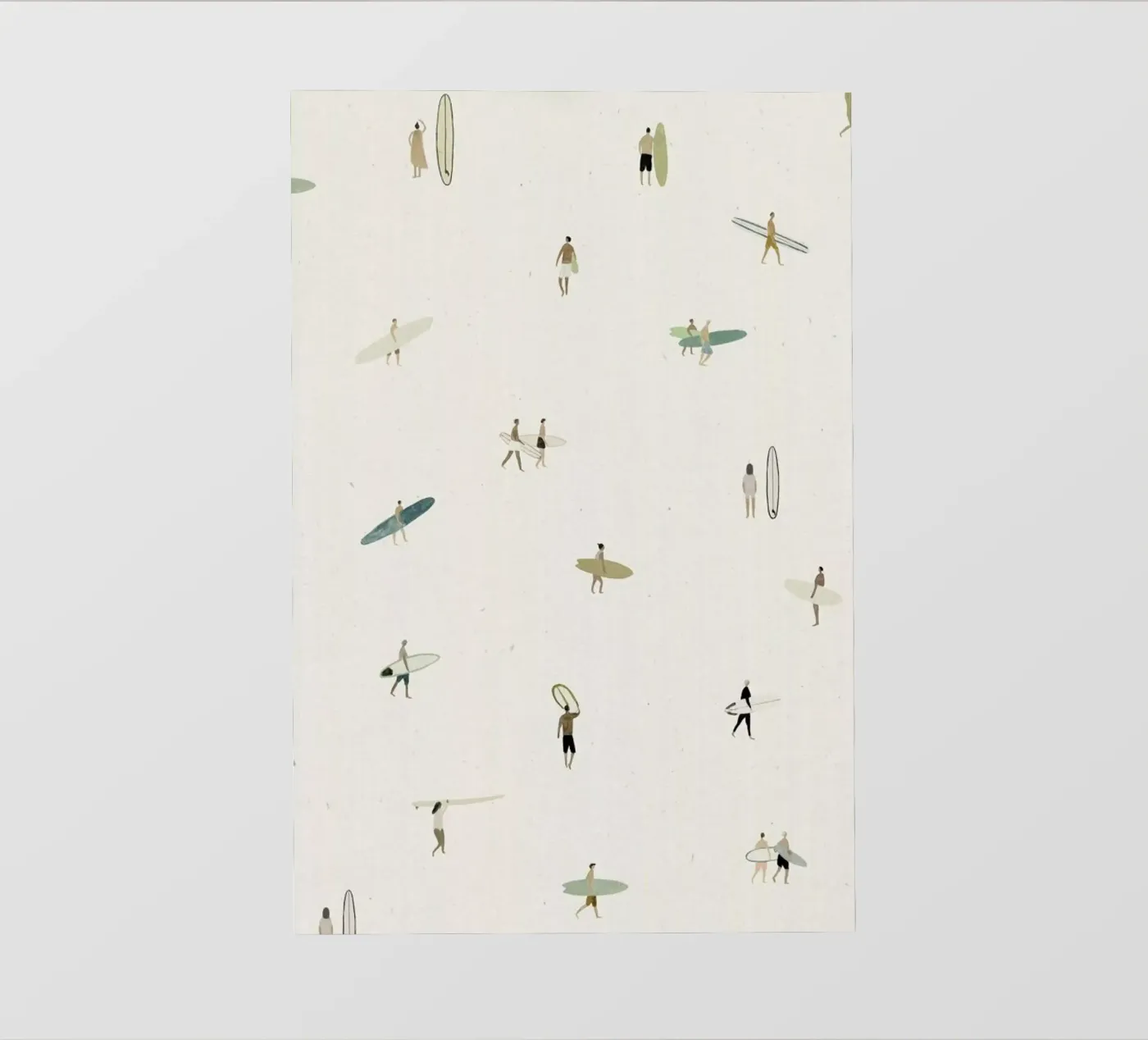 Tiny Surfers telo in pvc da Isabelle Vandeplassche