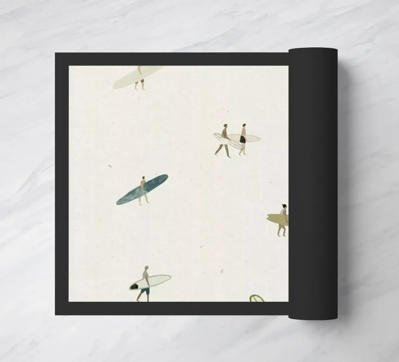 Tiny Surfers doormat by Isabelle Vandeplassche