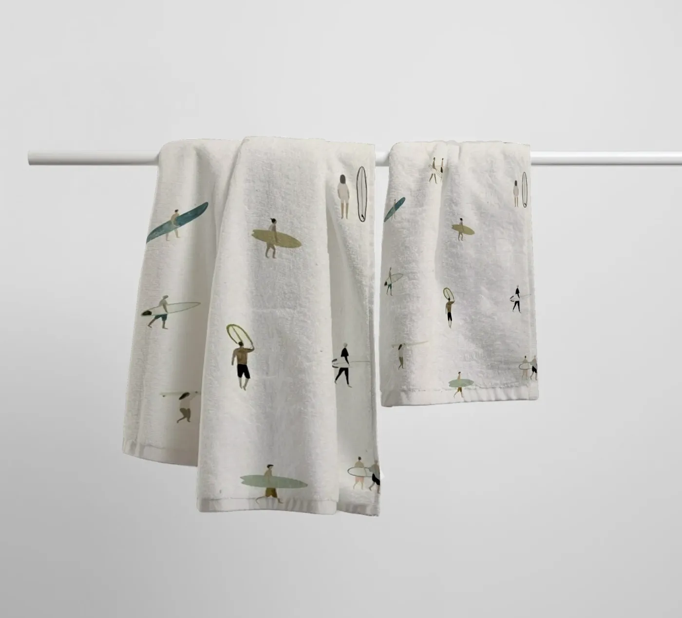 Tiny Surfers asciugamano da bagno da Isabelle Vandeplassche