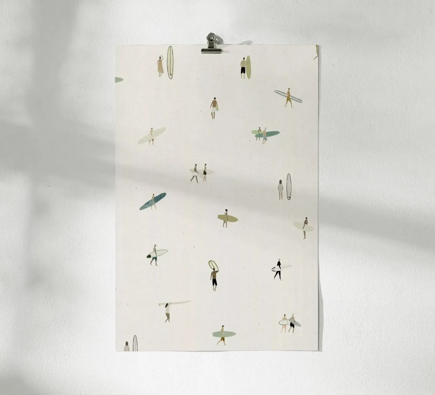 Tiny Surfers poster van Isabelle Vandeplassche