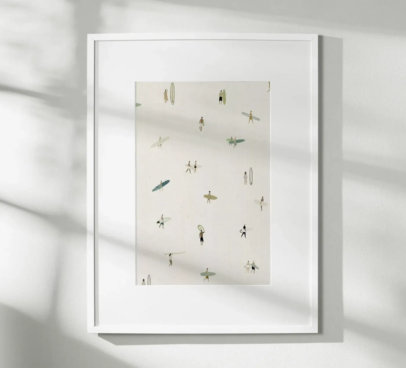 Tiny Surfers poster van Isabelle Vandeplassche