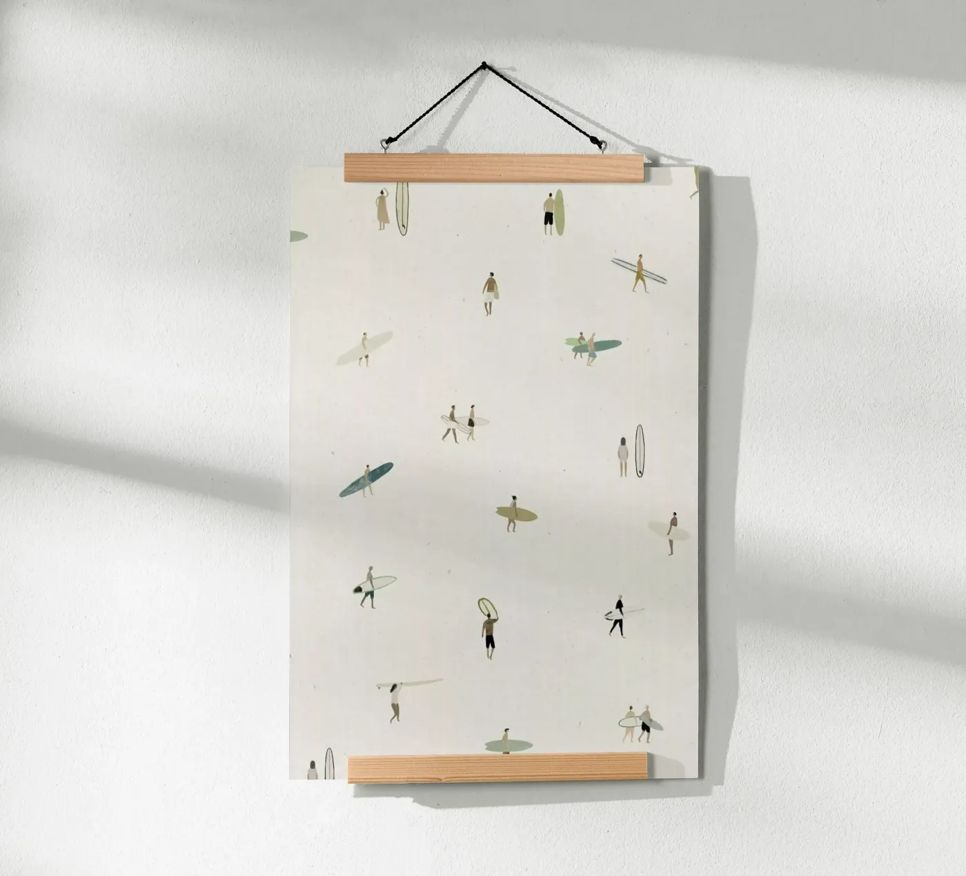 Tiny Surfers poster van Isabelle Vandeplassche