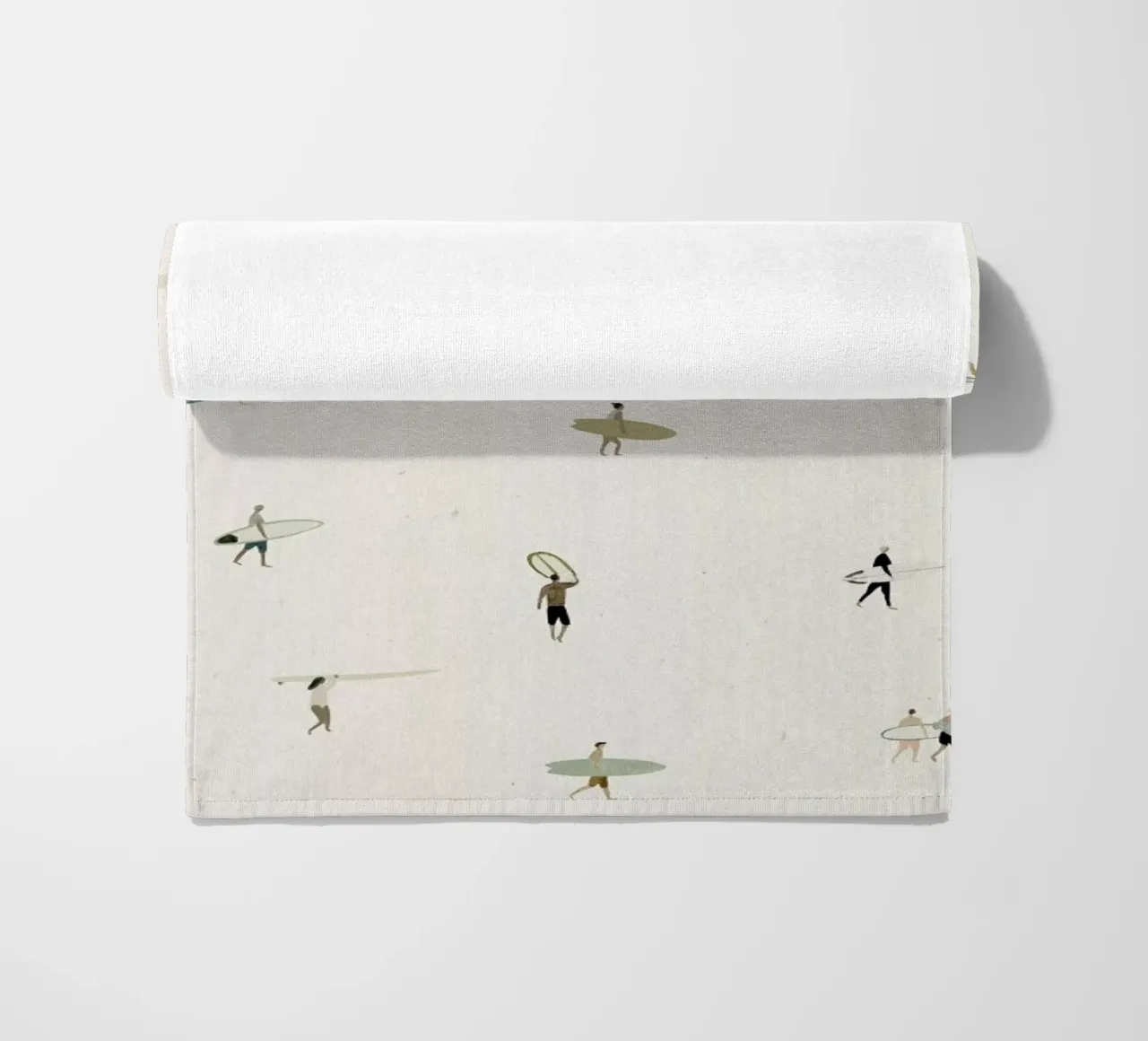 Tiny Surfers beach towel by Isabelle Vandeplassche