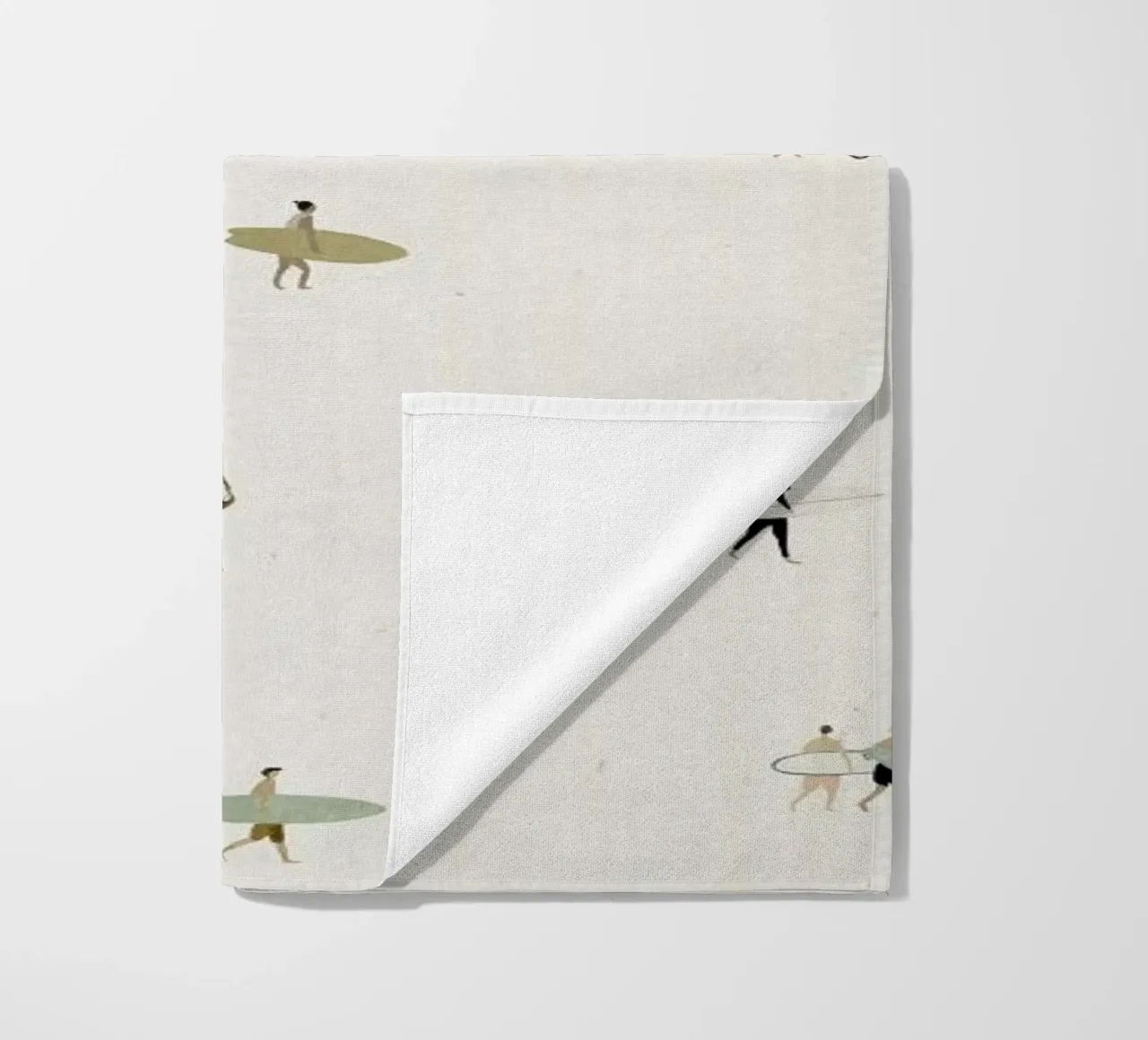 Tiny Surfers beach towel by Isabelle Vandeplassche