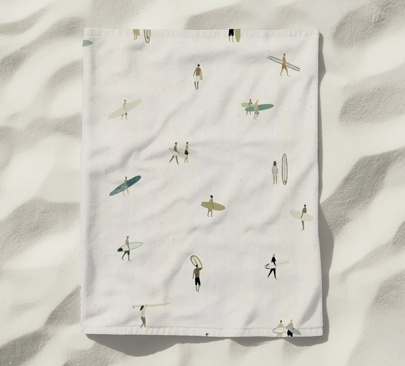 Tiny Surfers strandhanddoek van Isabelle Vandeplassche