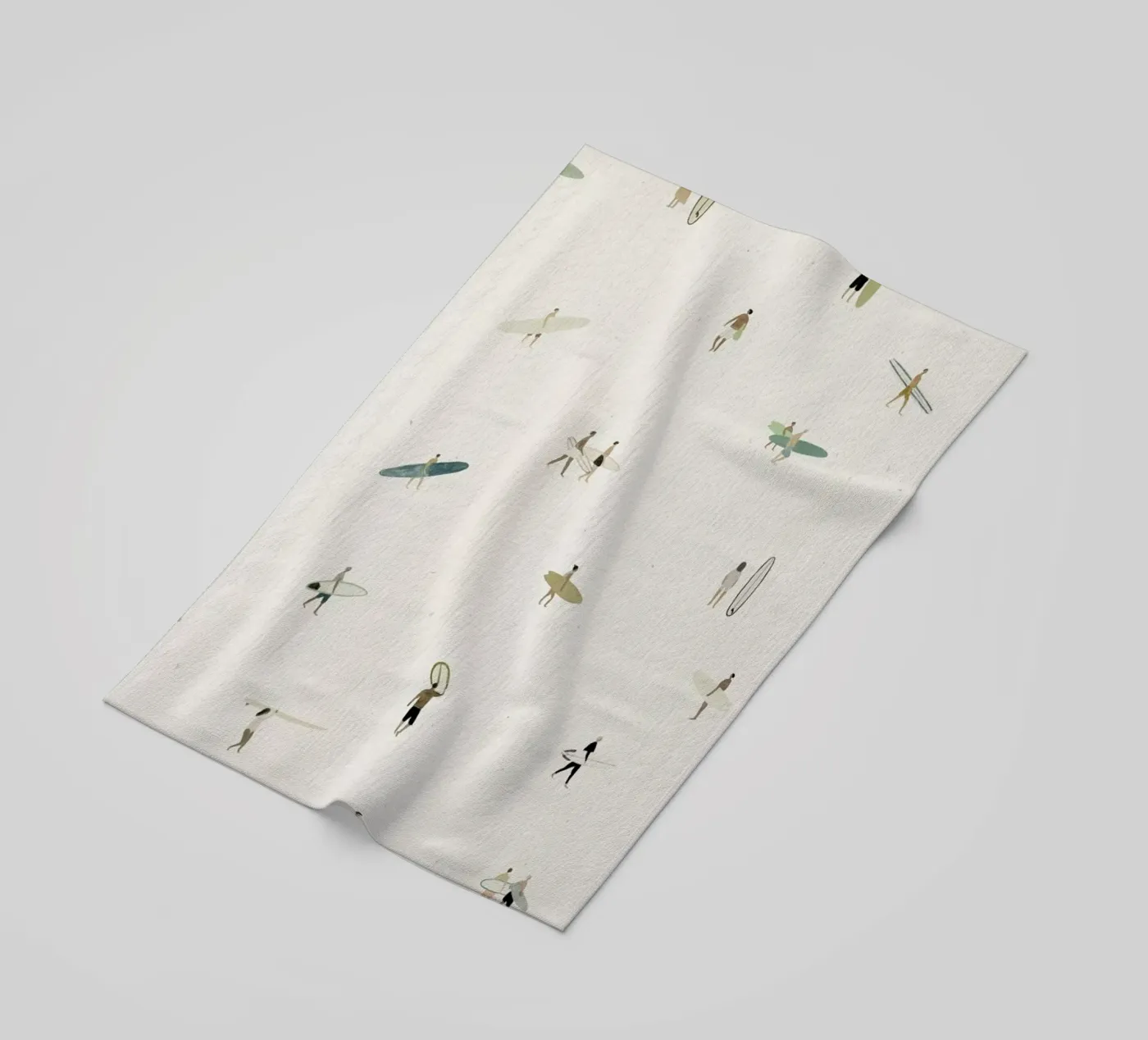 Tiny Surfers strandhanddoek van Isabelle Vandeplassche