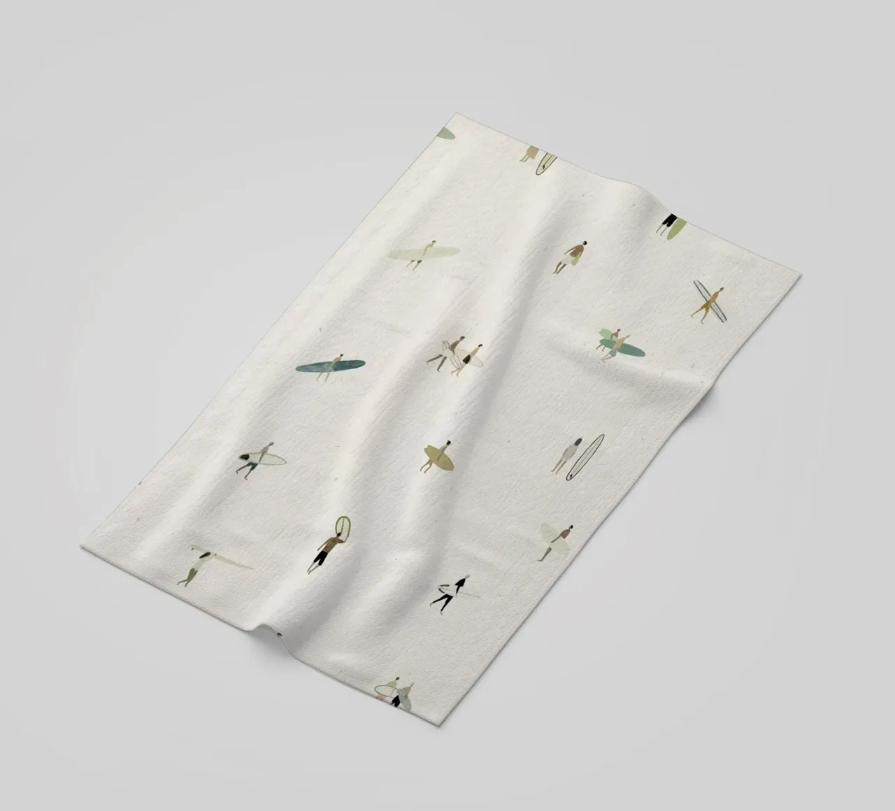 Tiny Surfers beach towel by Isabelle Vandeplassche