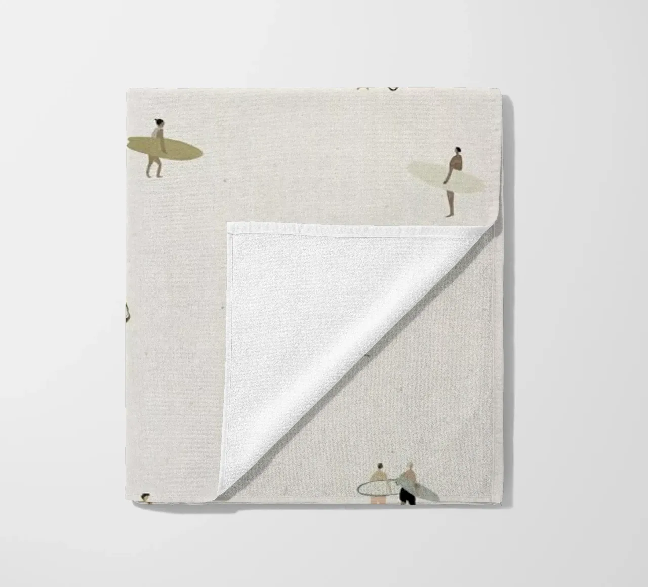 Tiny Surfers beach towel by Isabelle Vandeplassche
