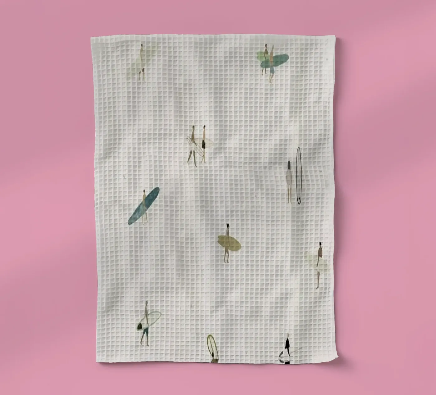 Tiny Surfers Geschirrtuch von Isabelle Vandeplassche