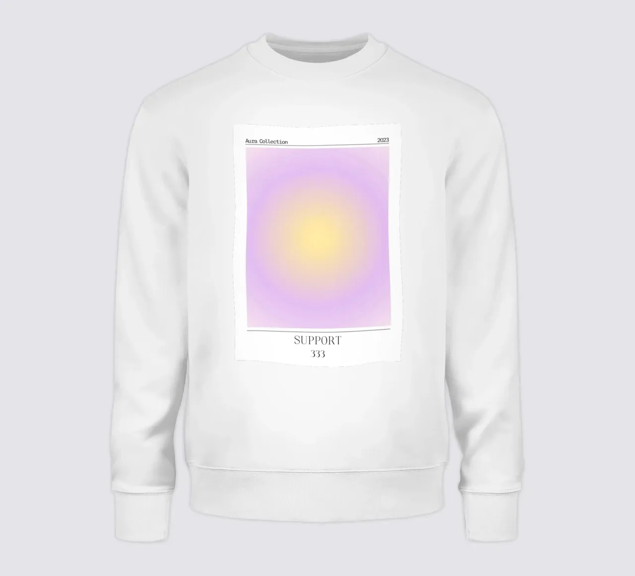 Collezione Aura 2023 - Supporto 333 Giallo Viola Gradiente felpa da homdeco