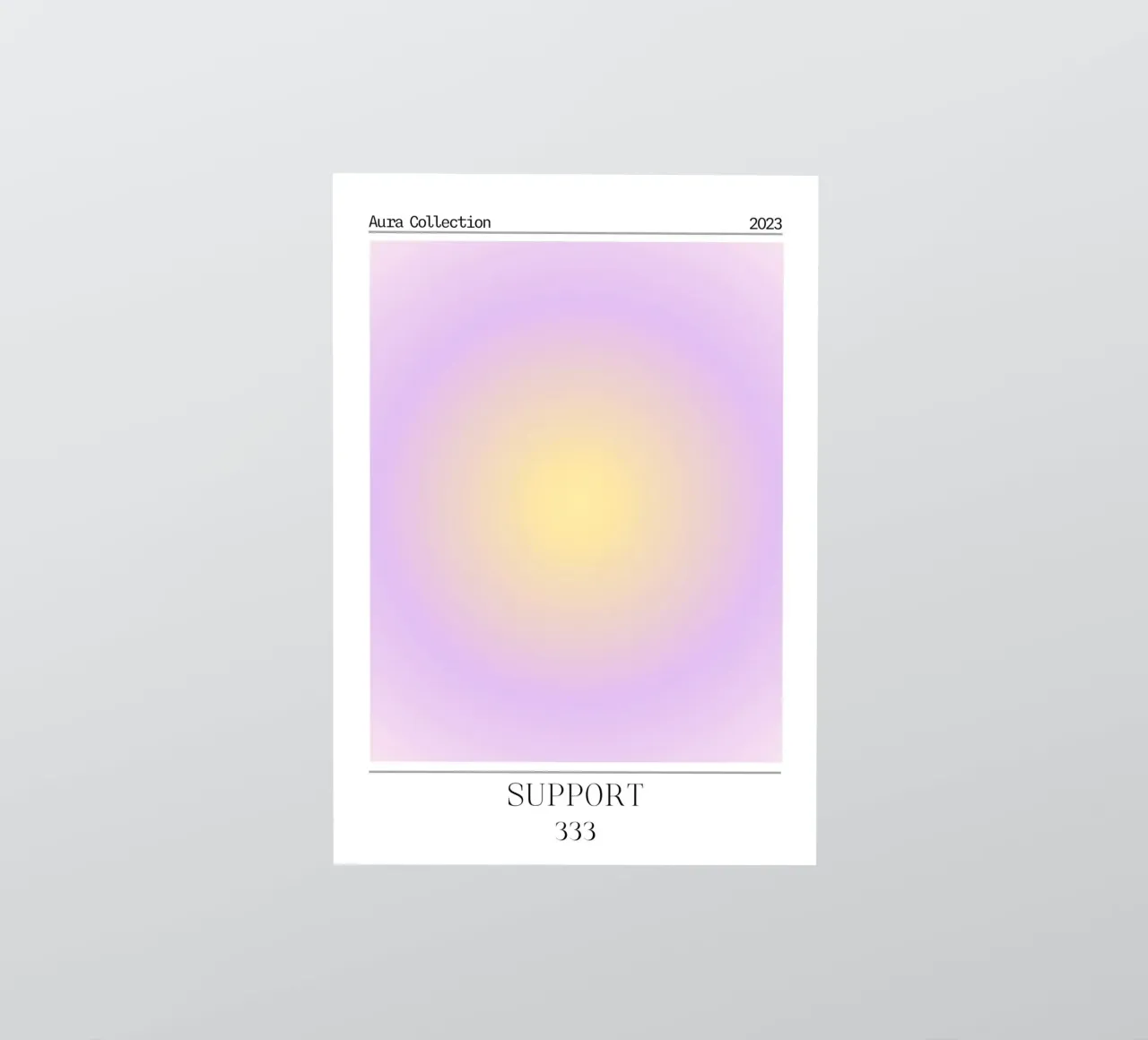 Aura Collection 2023 - Support 333 Jaune Pourpre Dégradé autocollant de homdeco