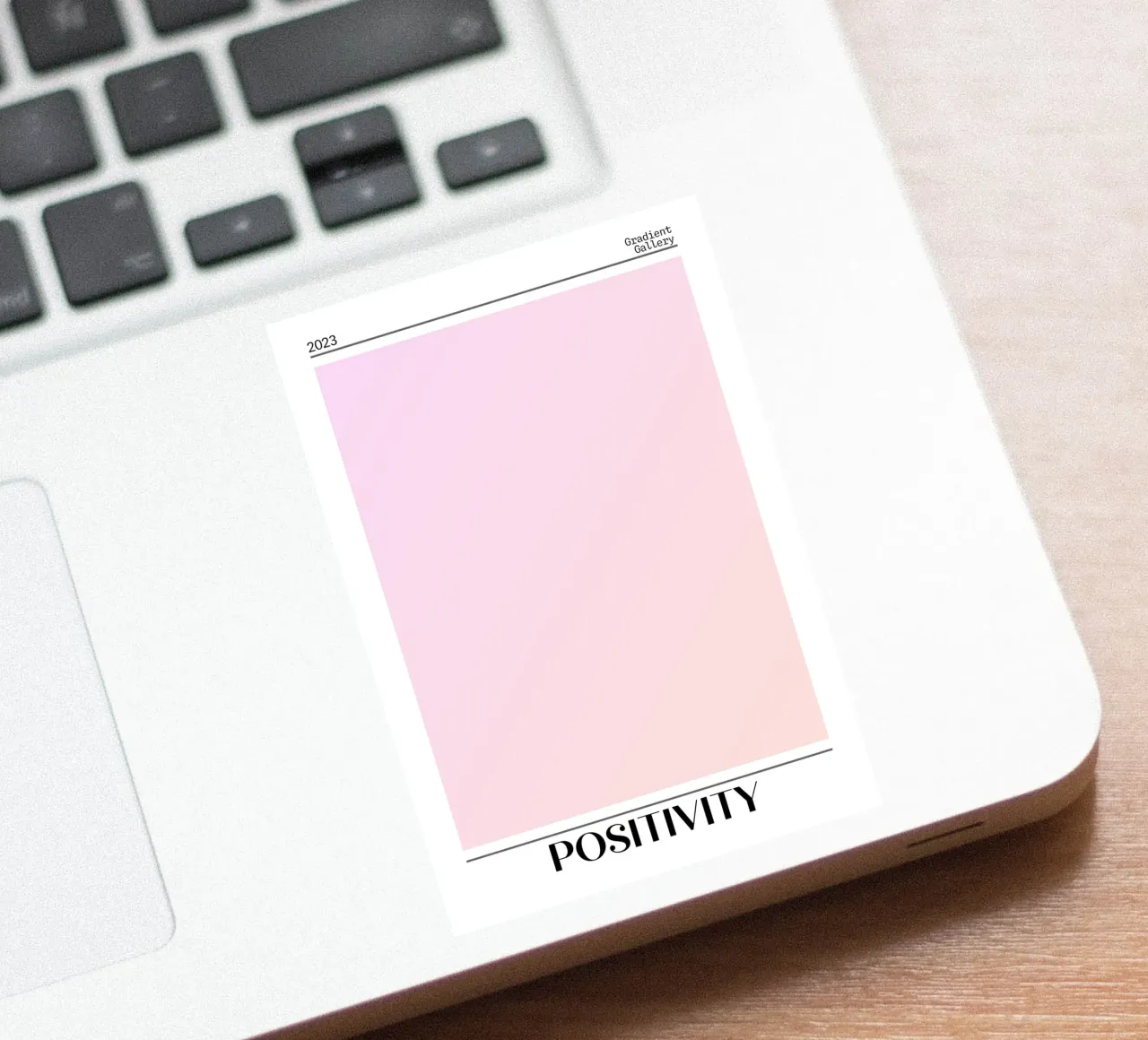 Gradient Gallery 2023 - Positivité Pastel Ombre Print autocollant de homdeco
