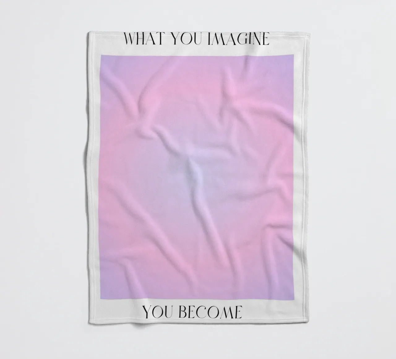 What You Imagine You Become - Aura Gradient Print fleece blanket by homdeco