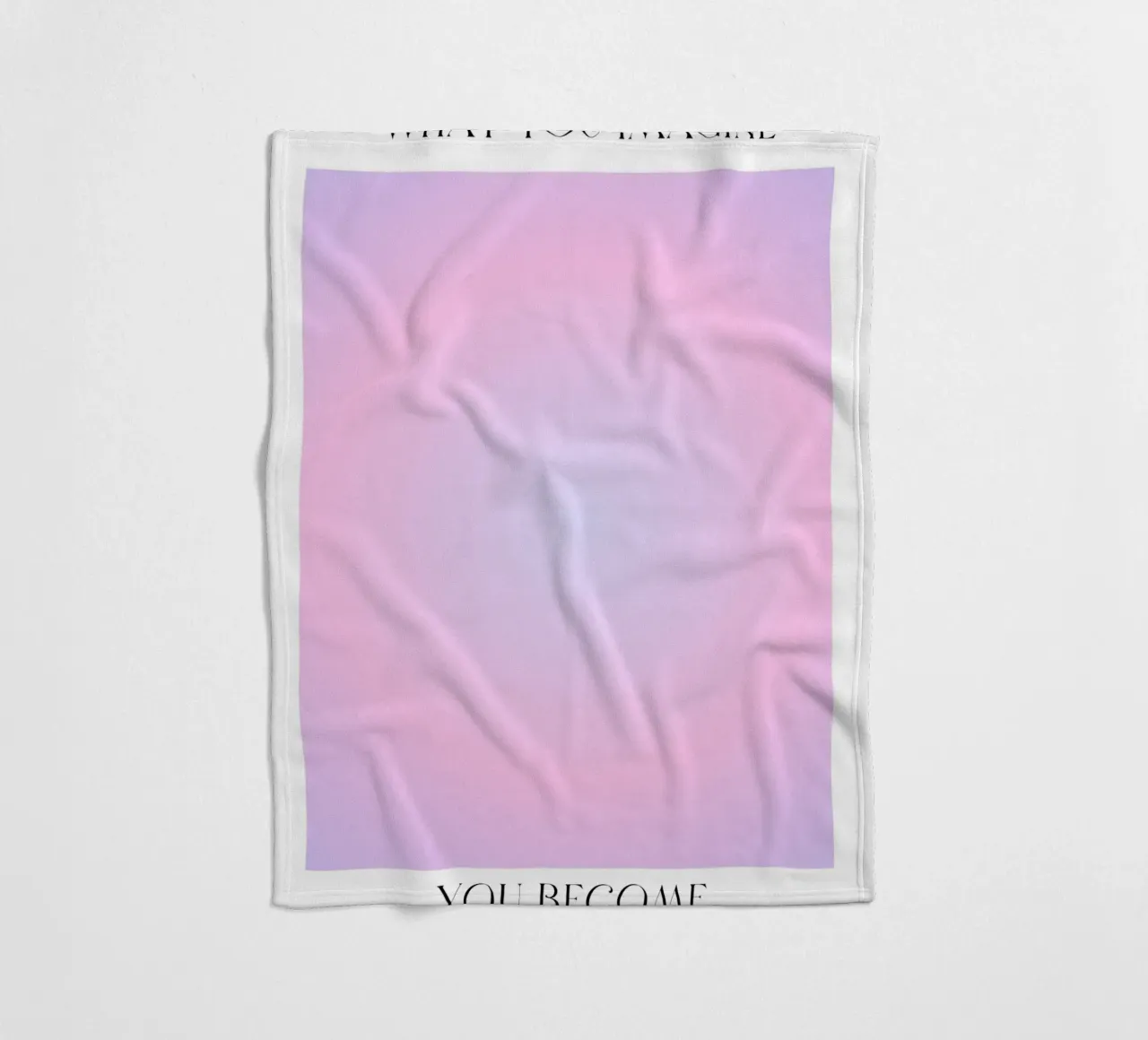 What You Imagine You Become - Aura Gradient Print fleece blanket by homdeco