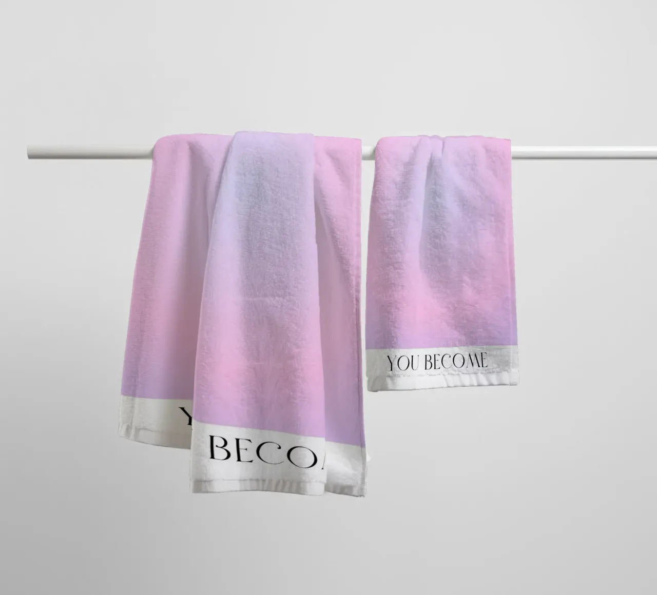 What You Imagine You Become - Aura Gradient Print towel by homdeco