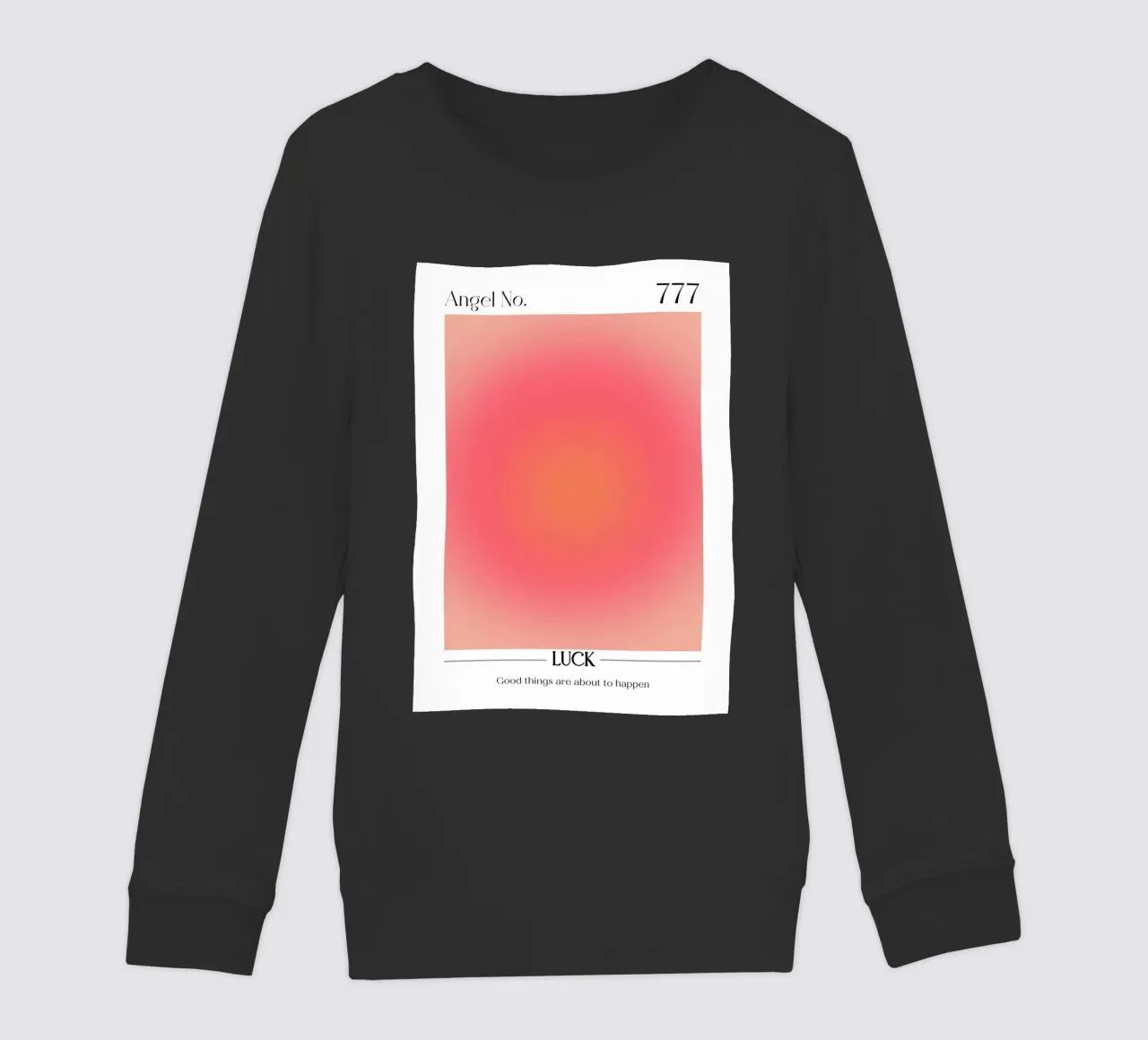Angelo Numero 777 Aura Gradient Print - Fortuna e positività felpa bambino da homdeco