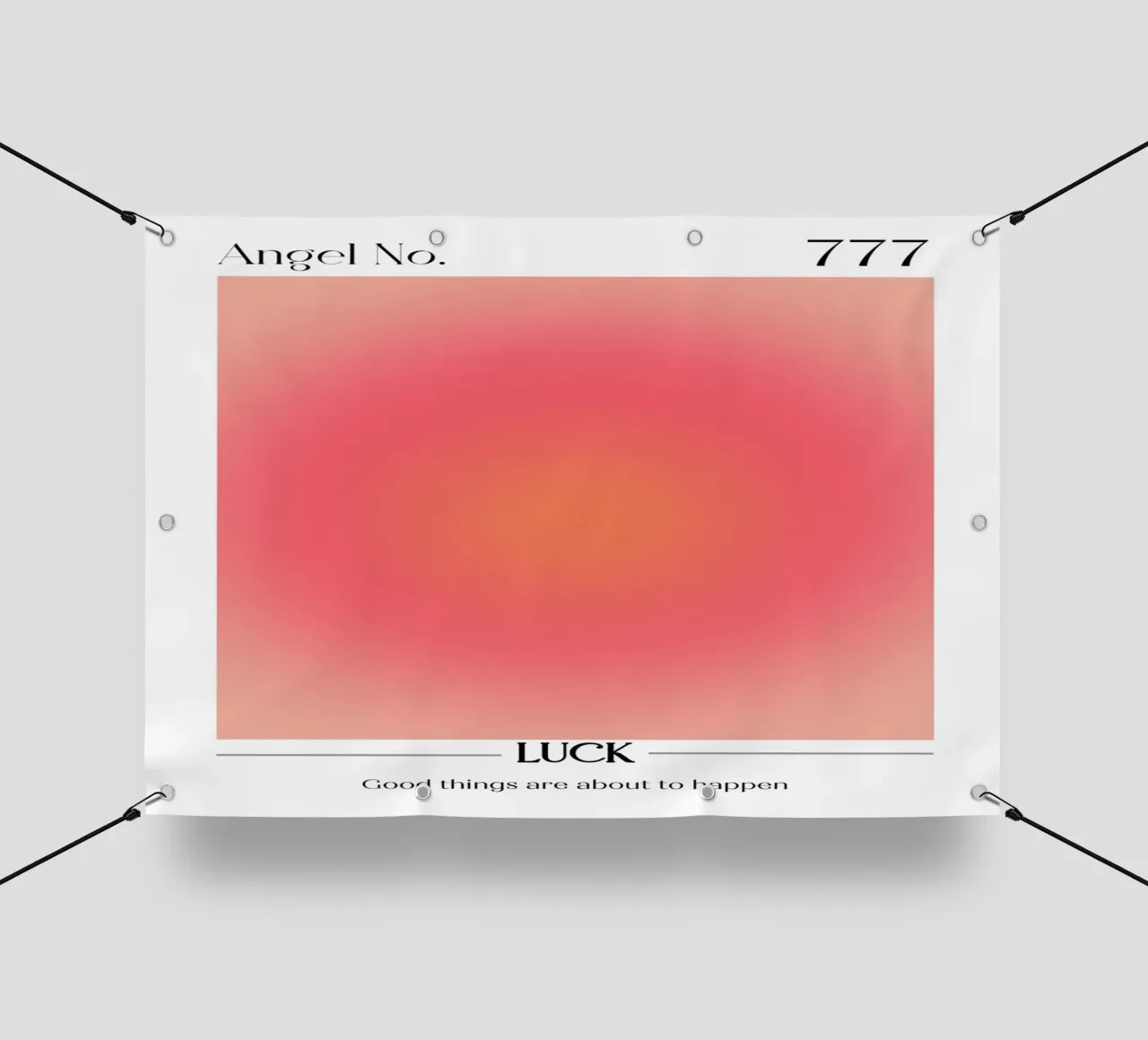 Angelo Numero 777 Aura Gradient Print - Fortuna e positività telo in pvc da homdeco