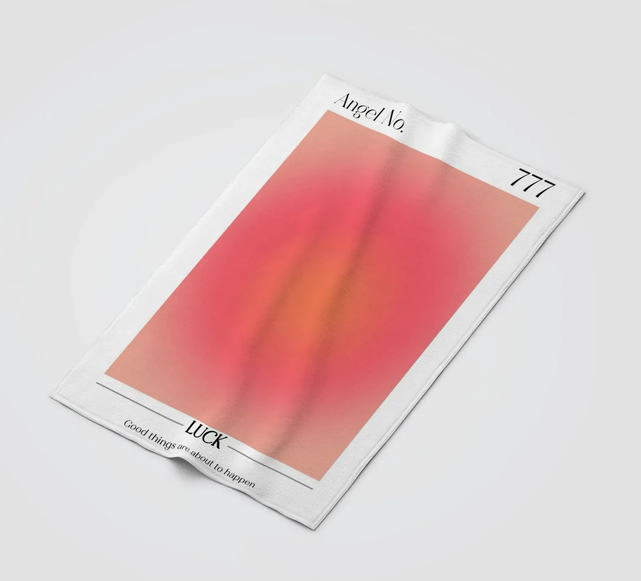 Angelo Numero 777 Aura Gradient Print - Fortuna e positività coperta in pile da homdeco