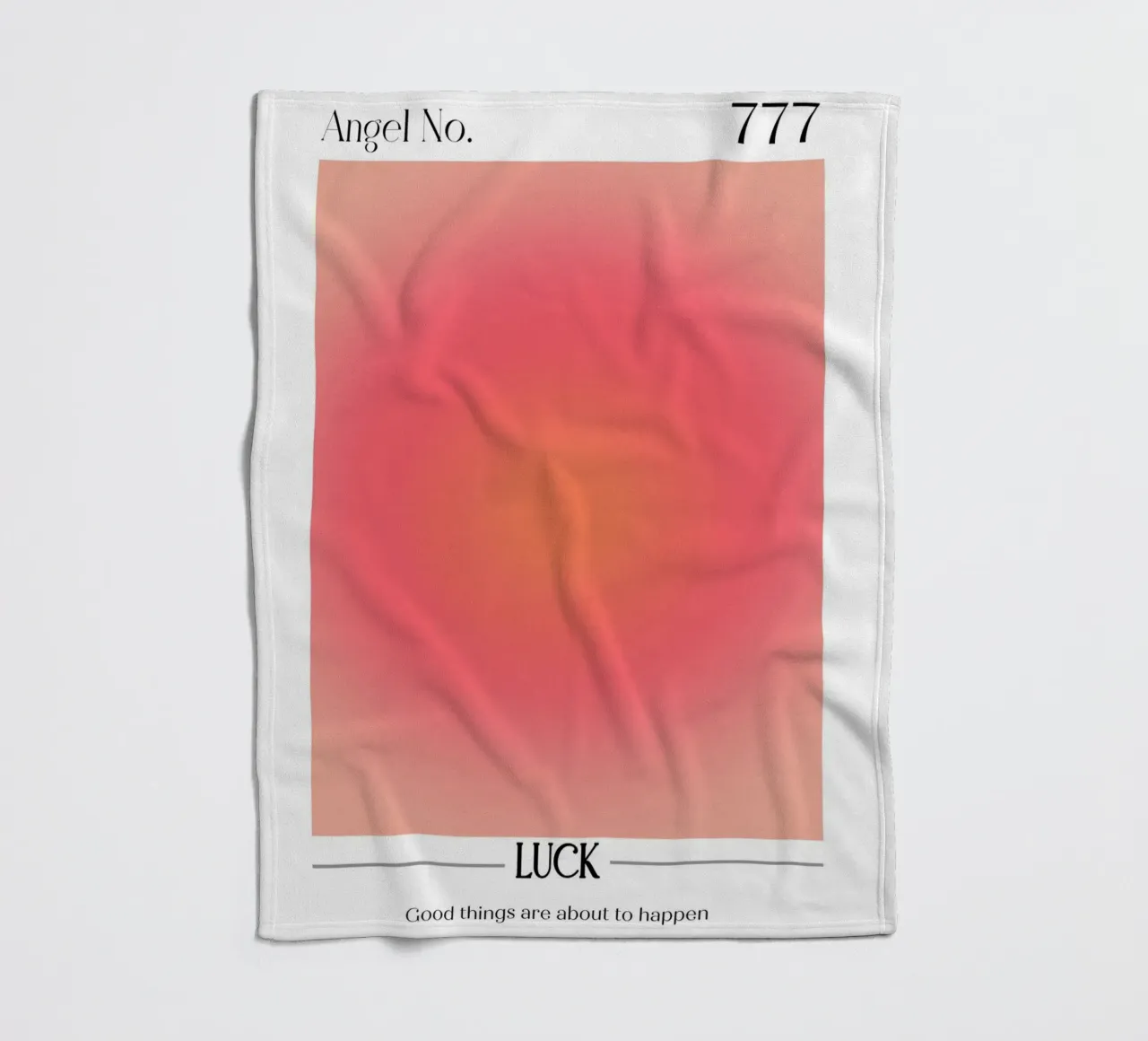 Angelo Numero 777 Aura Gradient Print - Fortuna e positività coperta in pile da homdeco