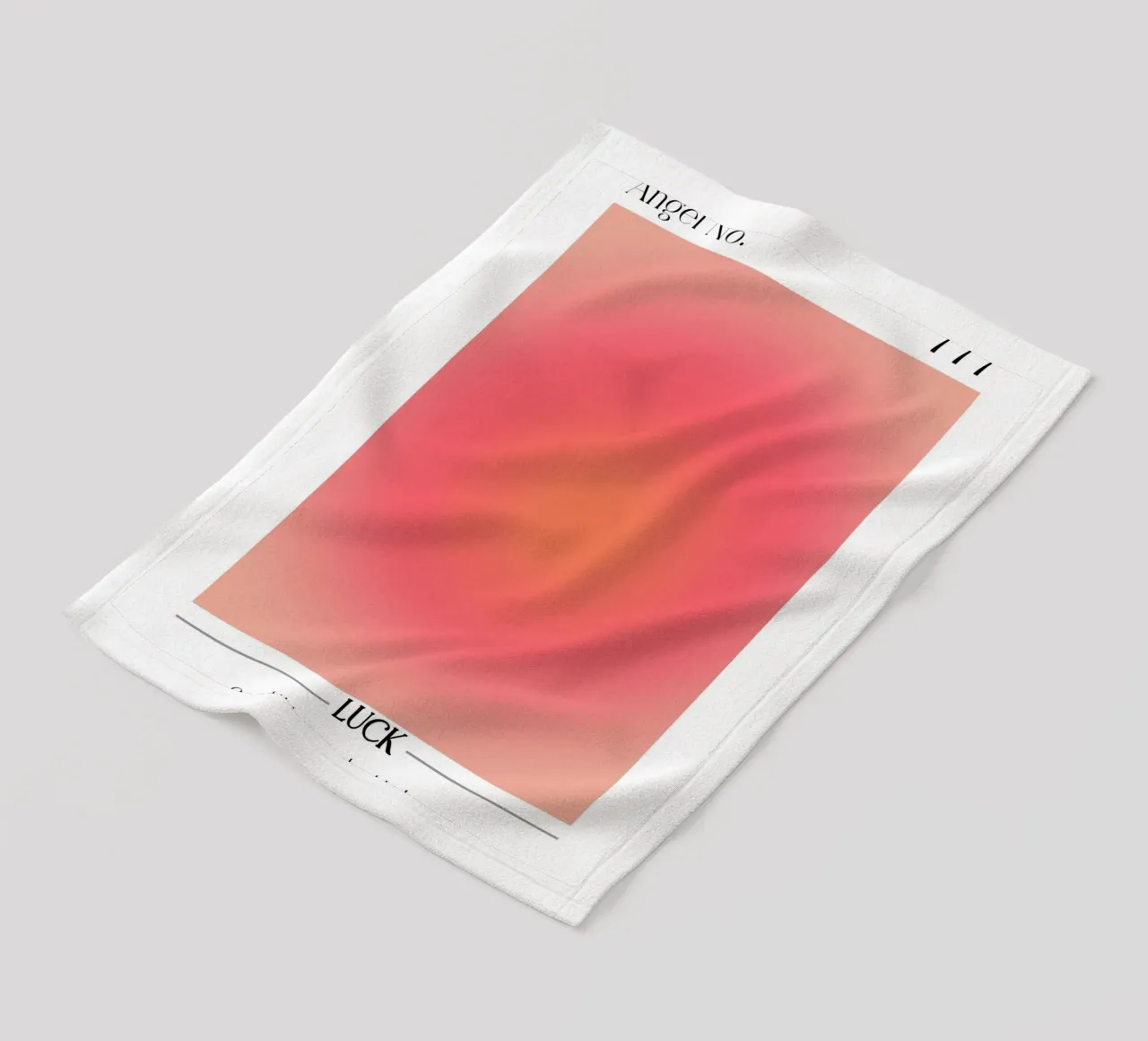 Angelo Numero 777 Aura Gradient Print - Fortuna e positività coperta in pile da homdeco