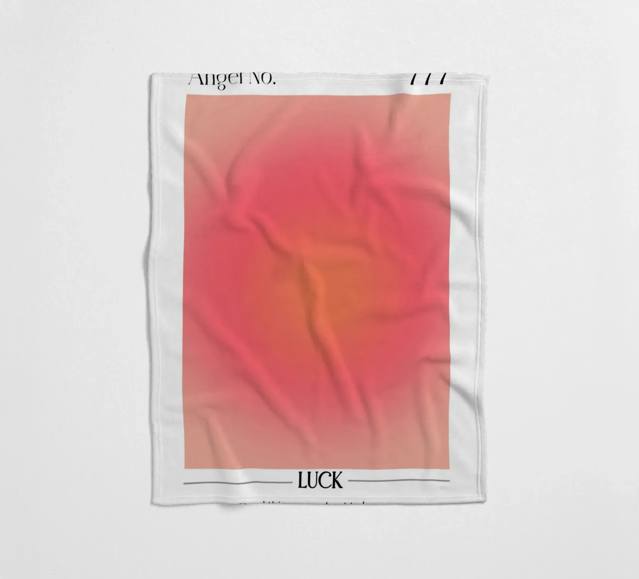 Angelo Numero 777 Aura Gradient Print - Fortuna e positività coperta in pile da homdeco