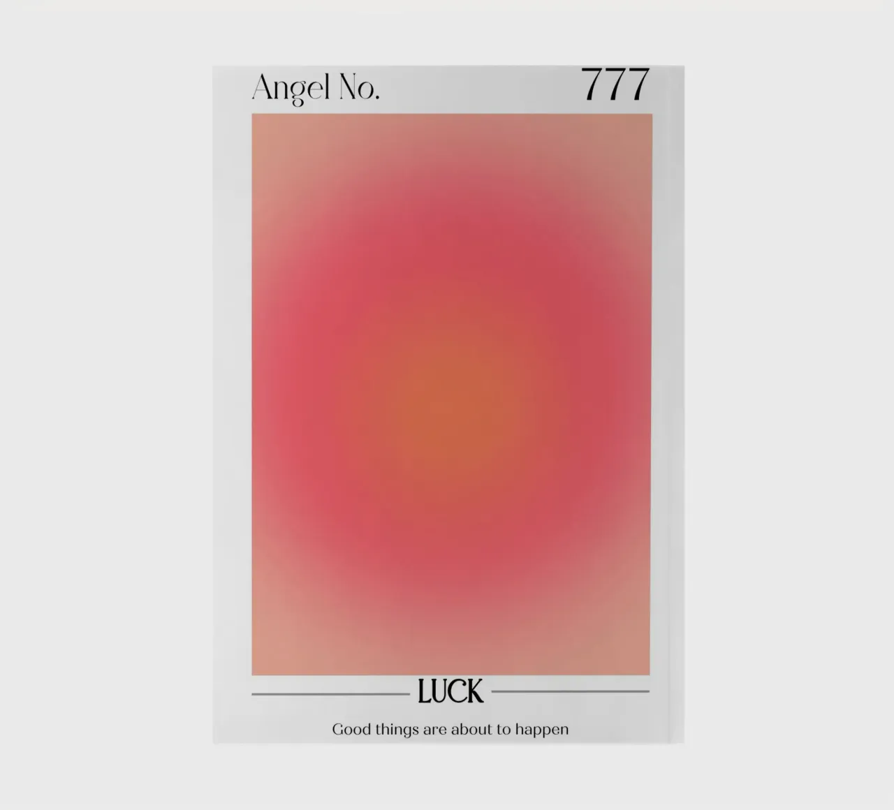 Angelo Numero 777 Aura Gradient Print - Fortuna e positività diario da homdeco