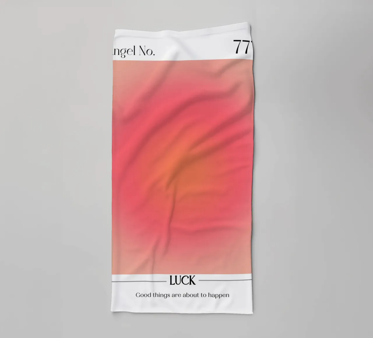 Angelo Numero 777 Aura Gradient Print - Fortuna e positività asciugamano da bagno da homdeco