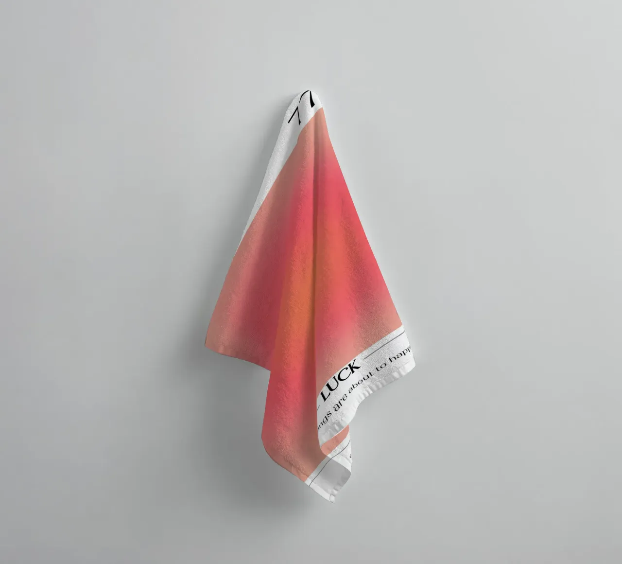 Angelo Numero 777 Aura Gradient Print - Fortuna e positività asciugamano da bagno da homdeco