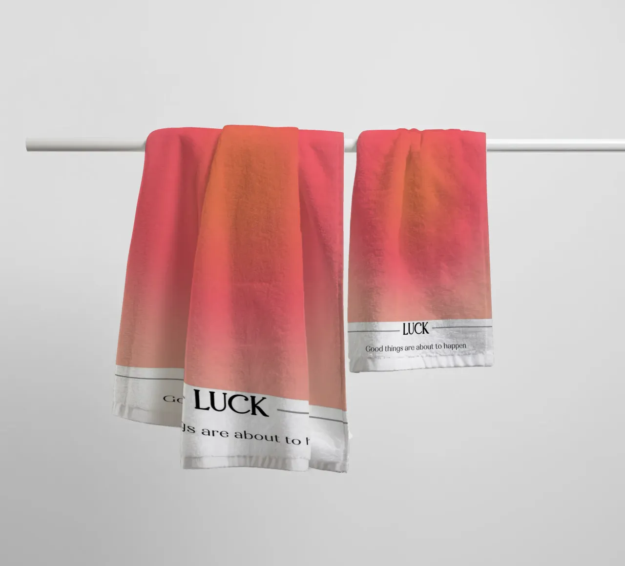 Angelo Numero 777 Aura Gradient Print - Fortuna e positività asciugamano da bagno da homdeco