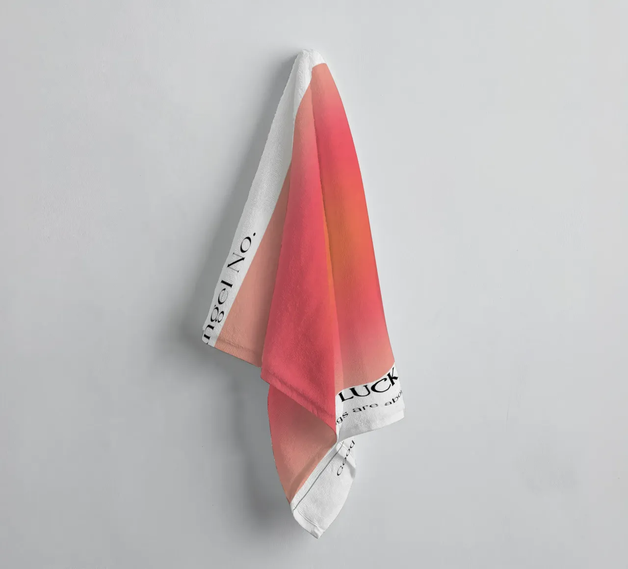 Angelo Numero 777 Aura Gradient Print - Fortuna e positività asciugamano da bagno da homdeco