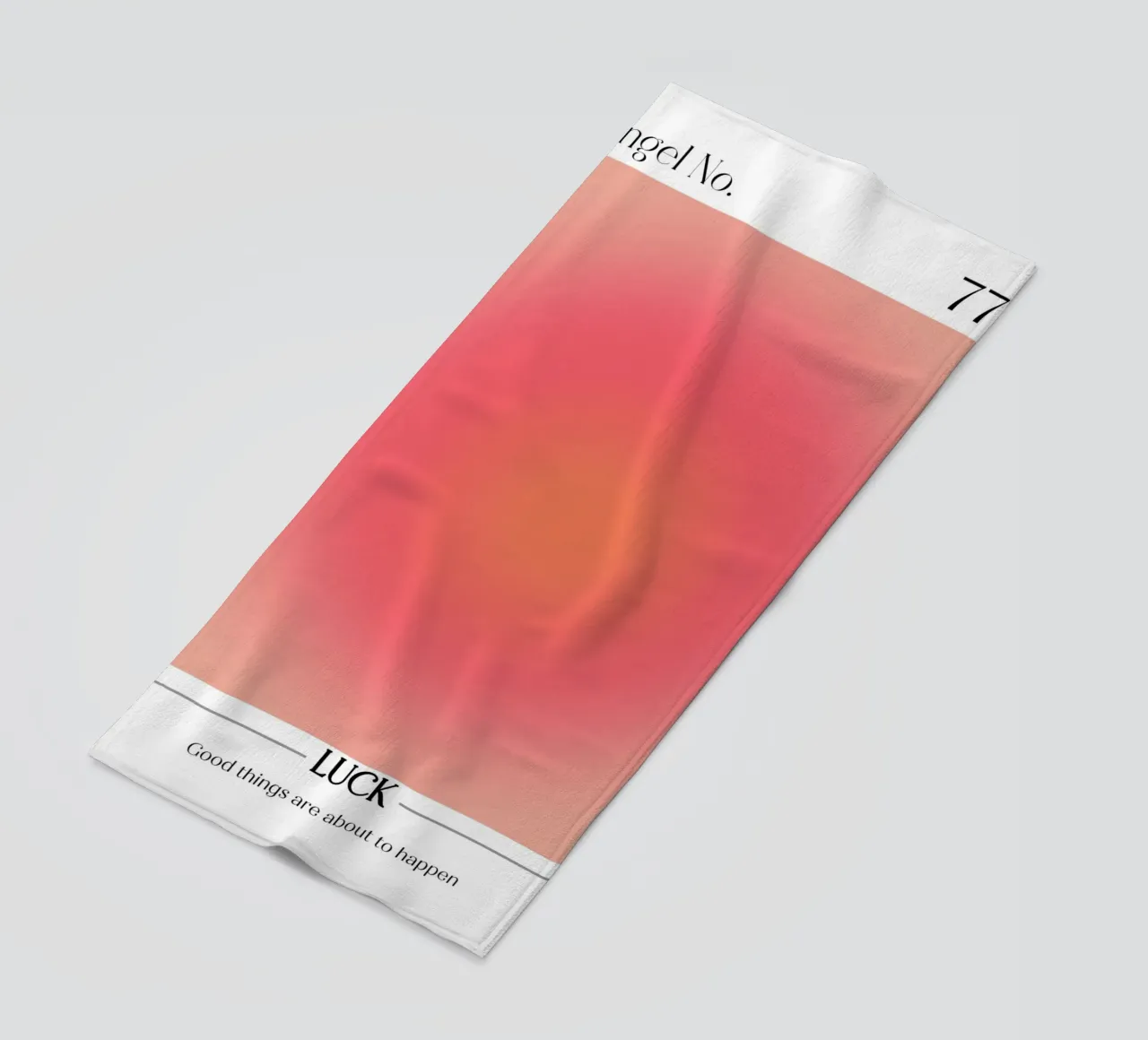 Angelo Numero 777 Aura Gradient Print - Fortuna e positività telo mare da homdeco