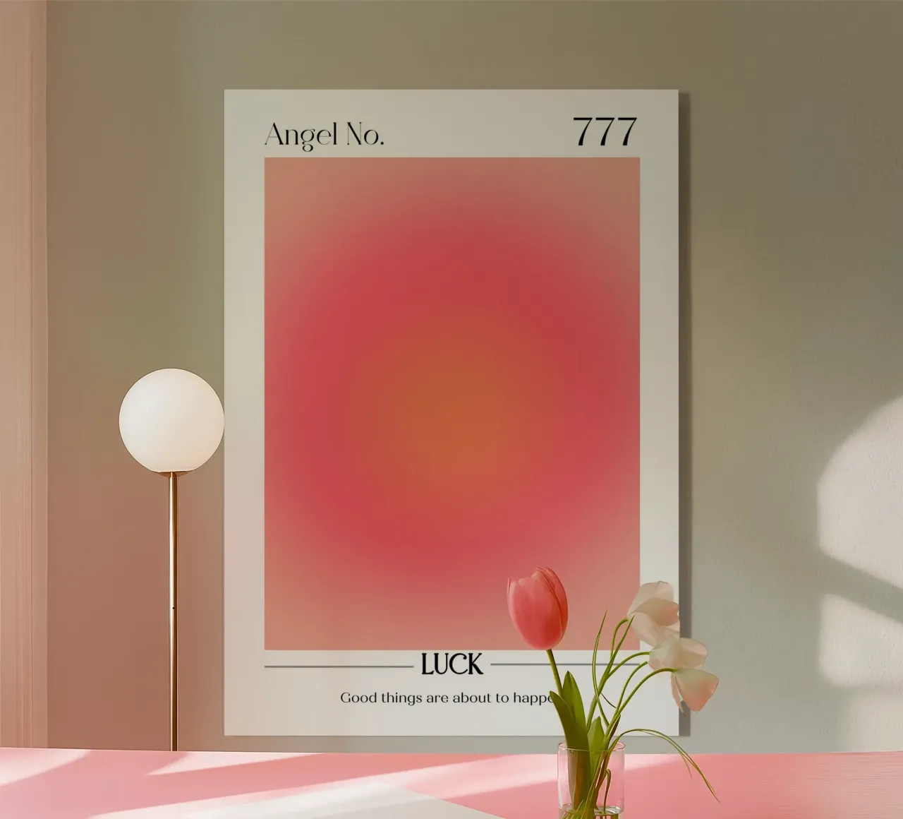 Angelo Numero 777 Aura Gradient Print - Fortuna e positività plexiglass da homdeco