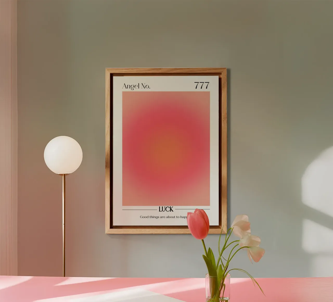 Angelo Numero 777 Aura Gradient Print - Fortuna e positività alluminio dibond da homdeco