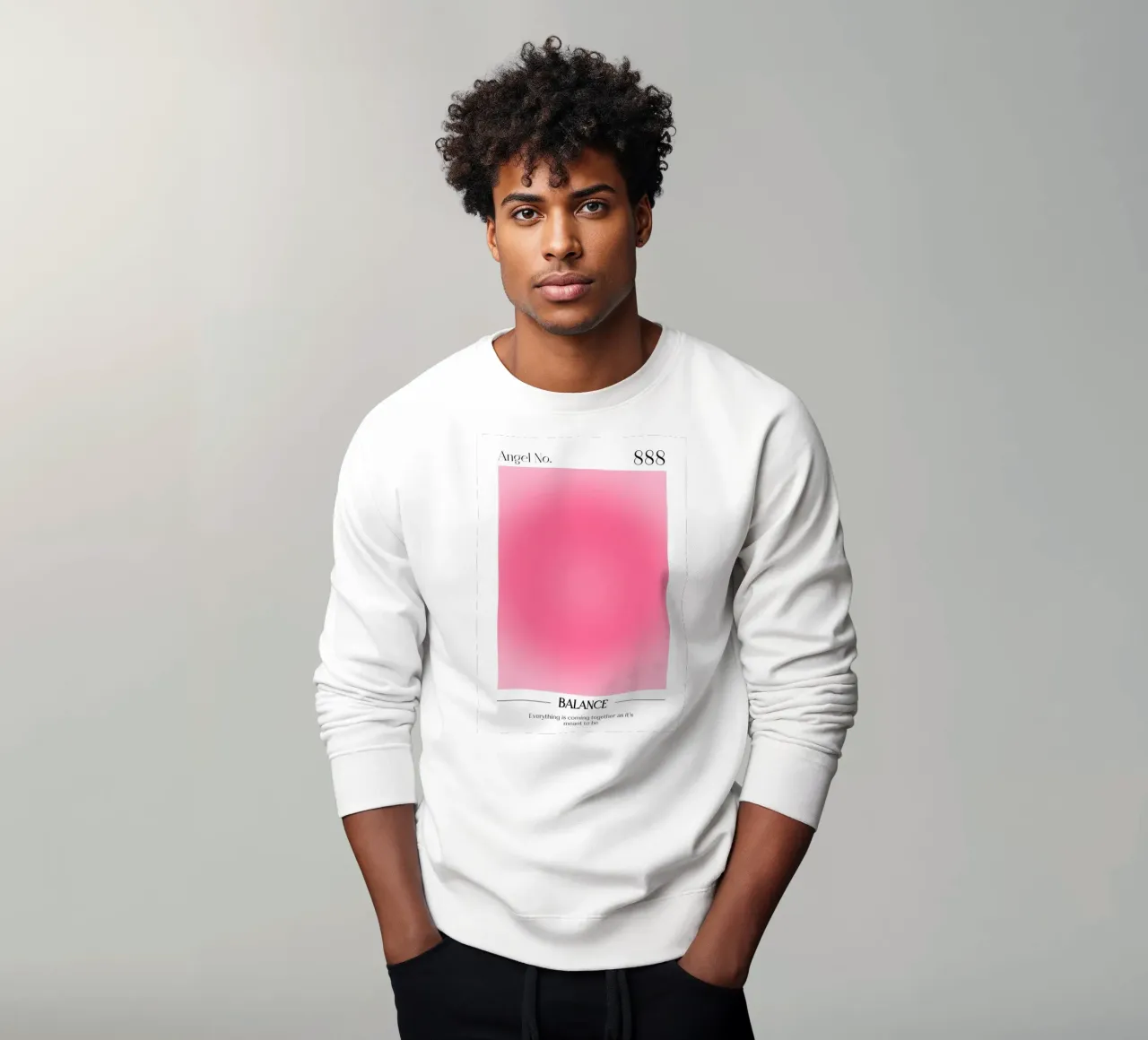 Angelo Numero 888 Aura Gradient Print - Equilibrio e flusso felpa da homdeco