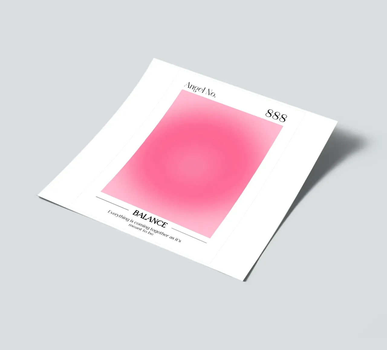 Angelo Numero 888 Aura Gradient Print - Equilibrio e flusso foglio adesivo da homdeco