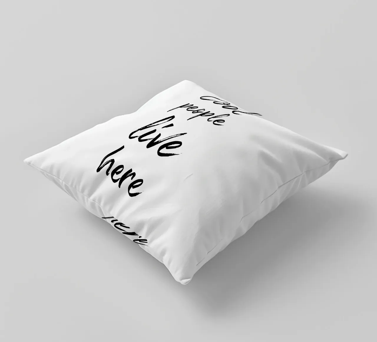 Cool People Live Here decorative cushion by Typo Designs