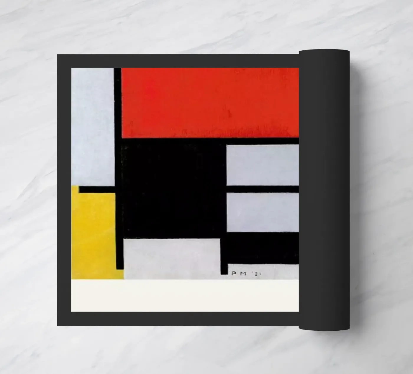 Mondrian - Signed Composition 5 zerbino da Vintage by JUNIQE