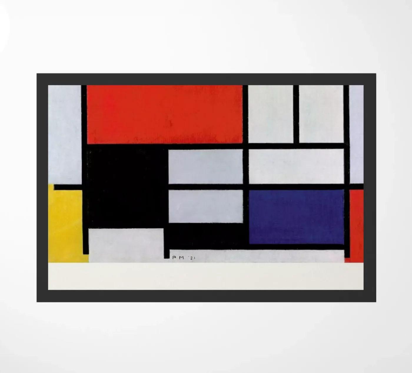 Mondrian - Signed Composition 5 zerbino da Vintage by JUNIQE