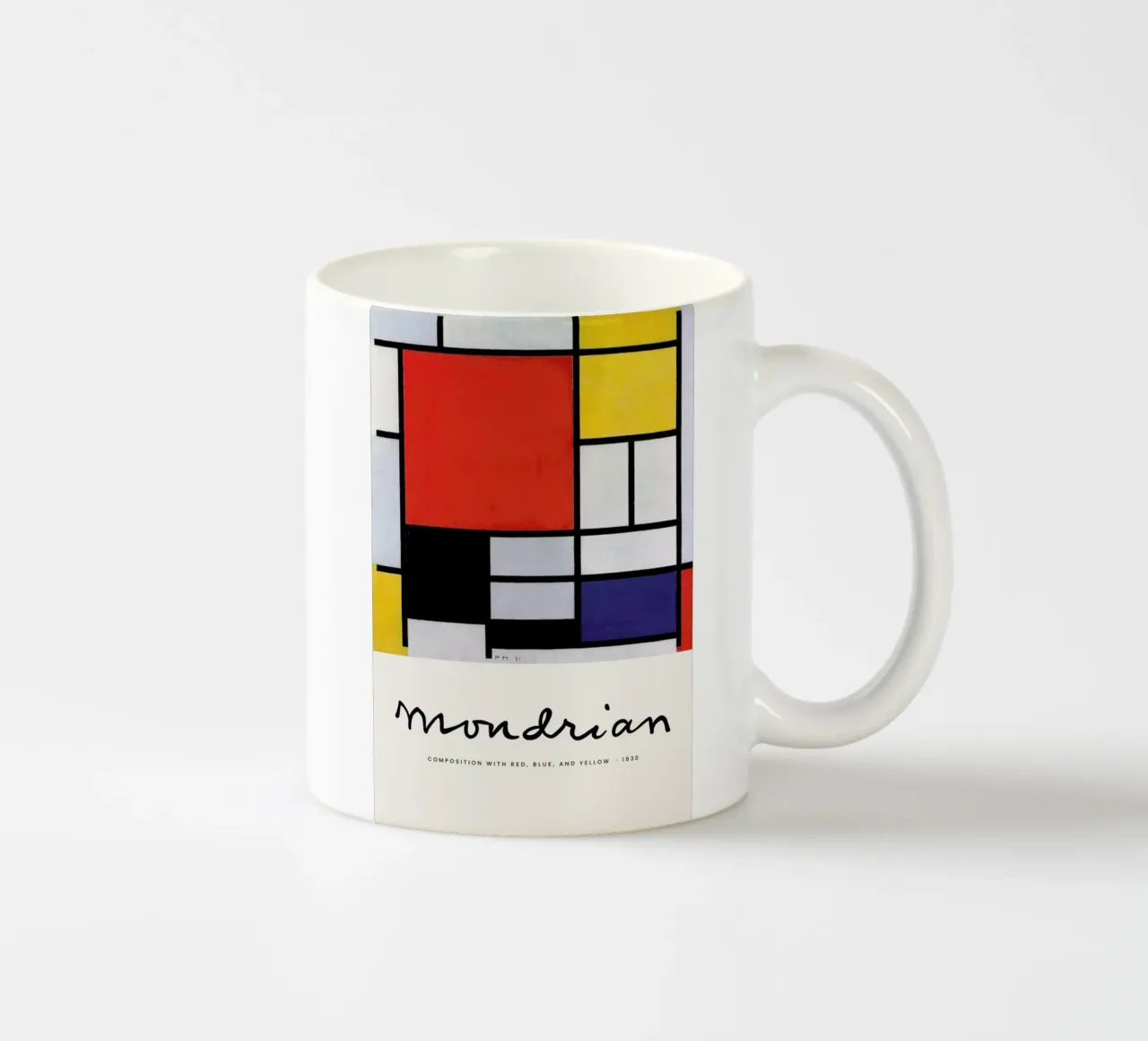 Mondrian - Signed Composition 5 tazza in ceramica da Vintage by JUNIQE
