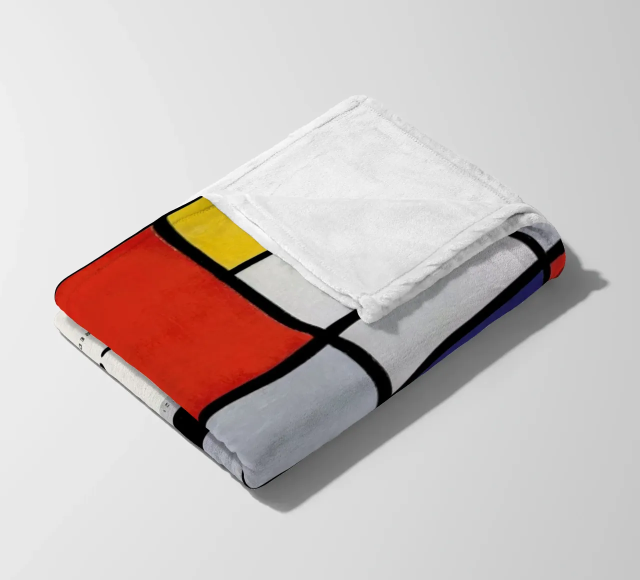 Mondrian - Signed Composition 5 coperta in pile da Vintage by JUNIQE