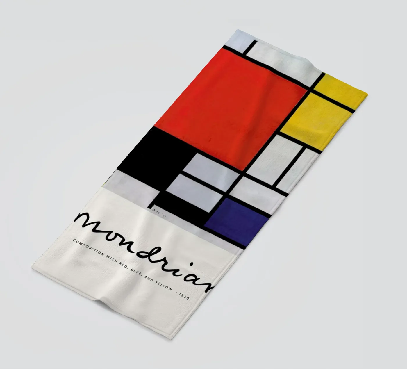 Mondrian - Signed Composition 5 telo mare da Vintage by JUNIQE