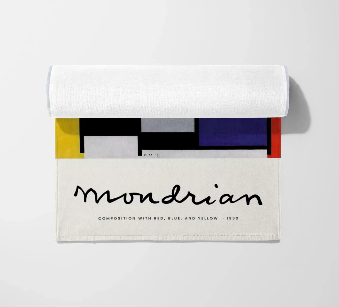 Mondrian - Signed Composition 5 telo mare da Vintage by JUNIQE