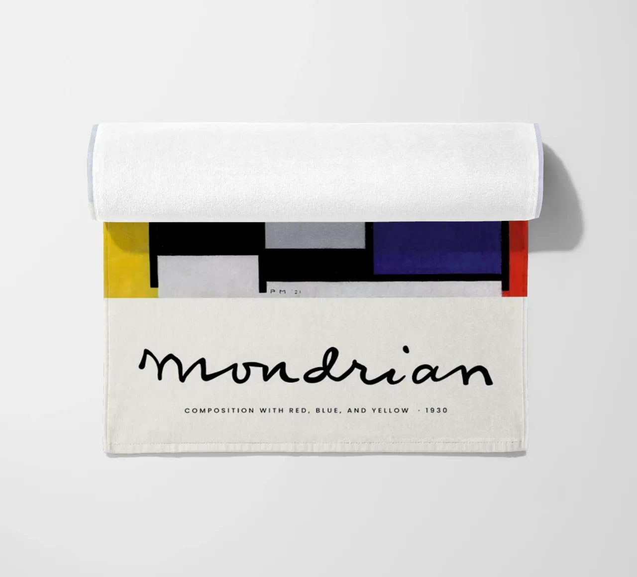 Mondrian - Signed Composition 5 telo mare da Vintage by JUNIQE