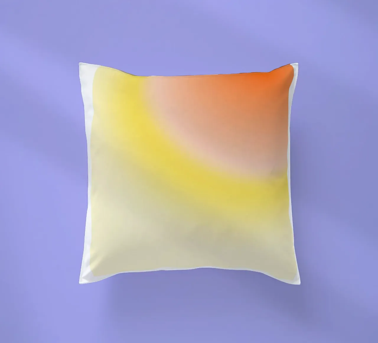 Angel No. 333 Support Aura Print - Warm Gradient Art decorative cushion by homdeco