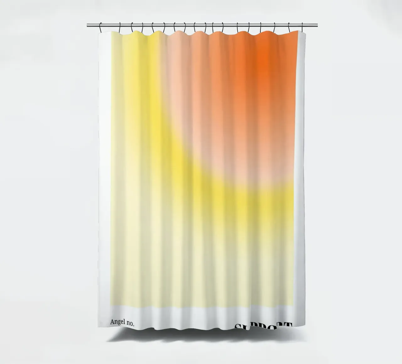 Angel No. 333 Support Aura Print - Warm Gradient Art shower curtain by homdeco
