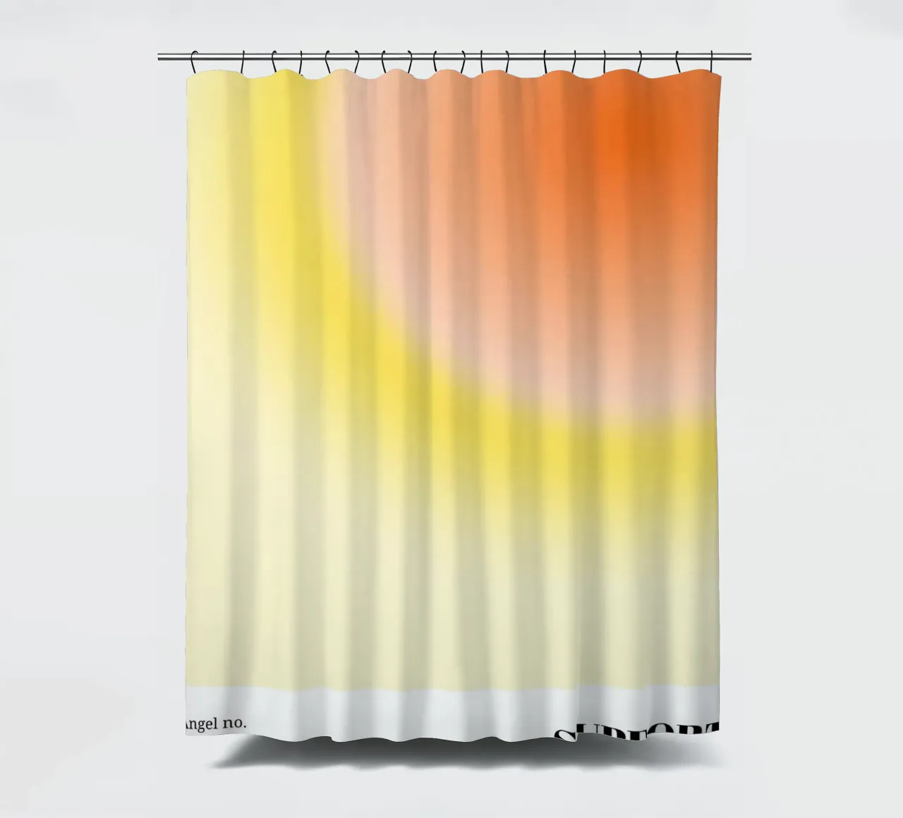 Angel No. 333 Support Aura Print - Warm Gradient Art shower curtain by homdeco