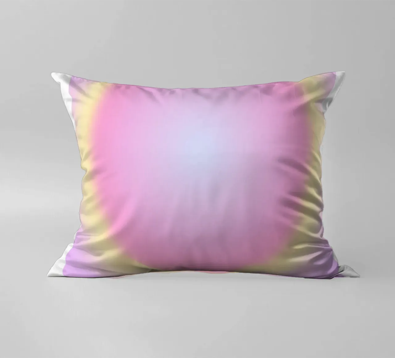 Angel No. 444 Protection Aura Print - Pink Yellow Gradient decorative cushion by homdeco
