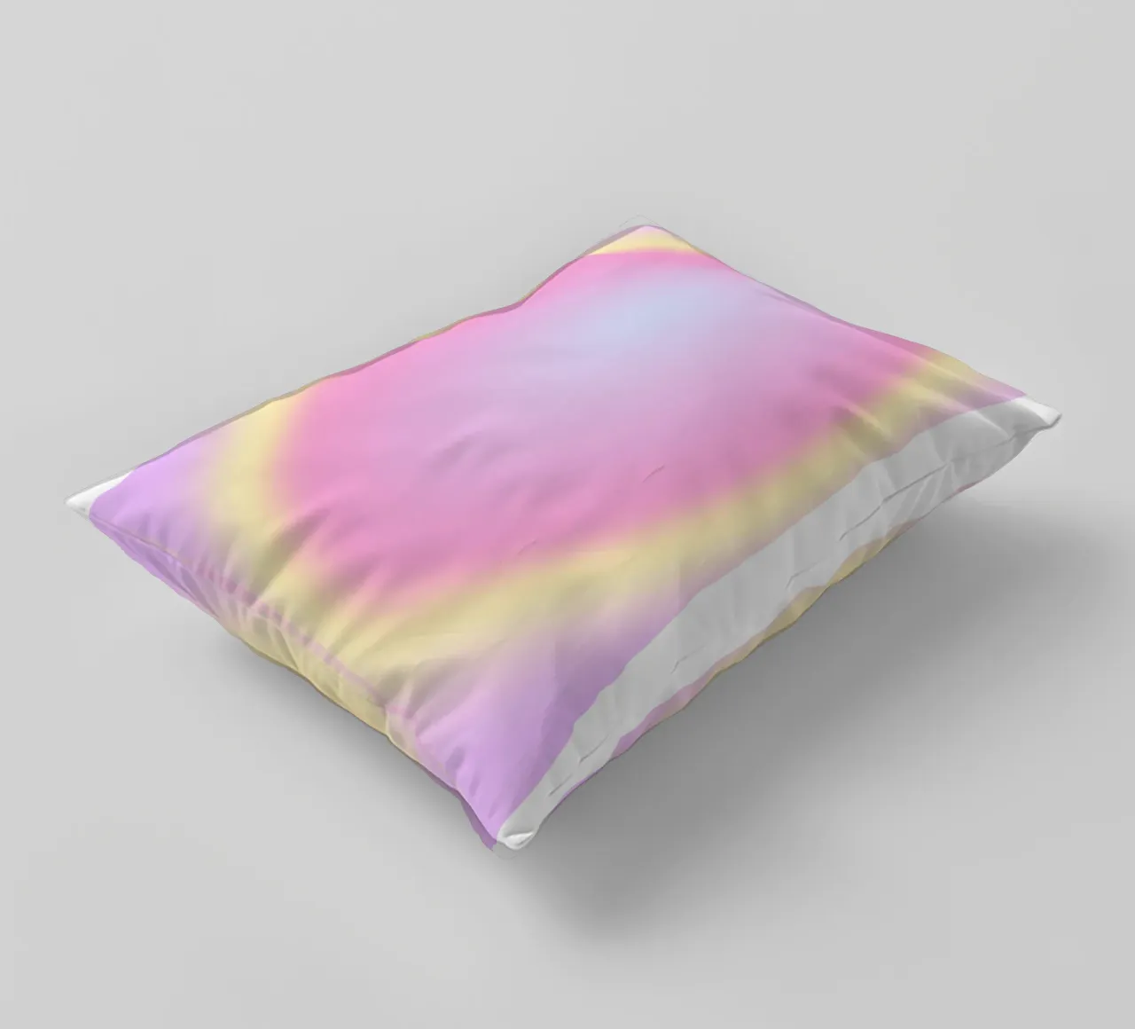 Angel No. 444 Protection Aura Print - Pink Yellow Gradient decorative cushion by homdeco