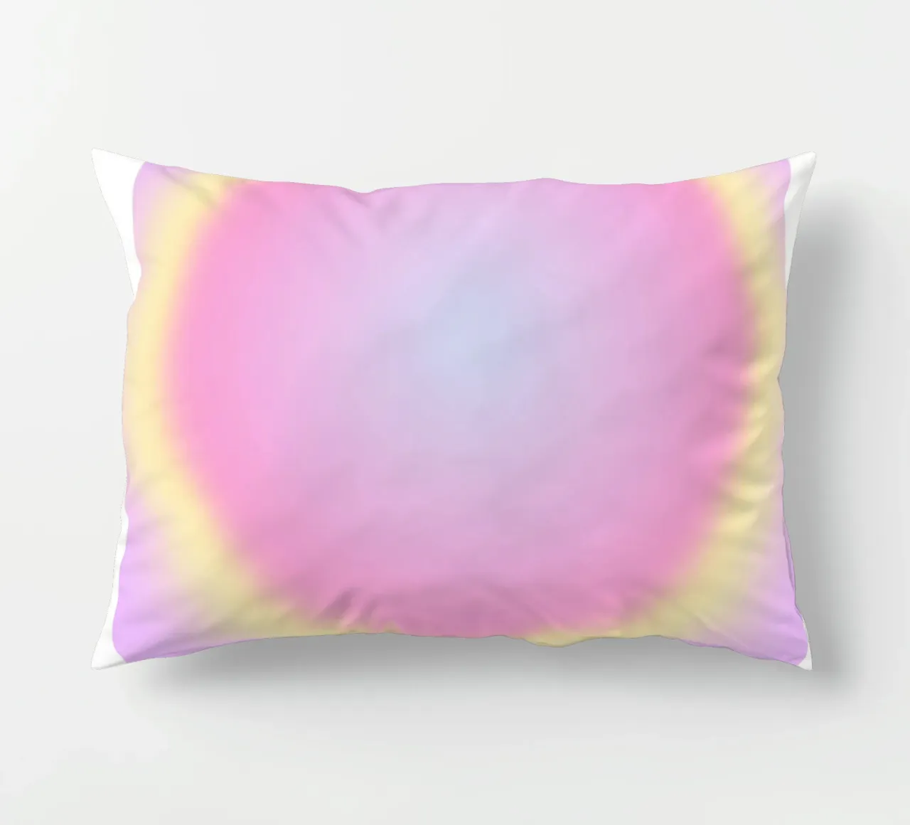 Angel No. 444 Protection Aura Print - Pink Yellow Gradient decorative cushion by homdeco